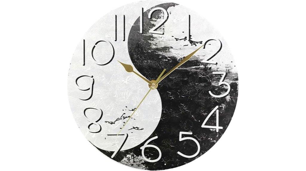 yin yang decorative clock