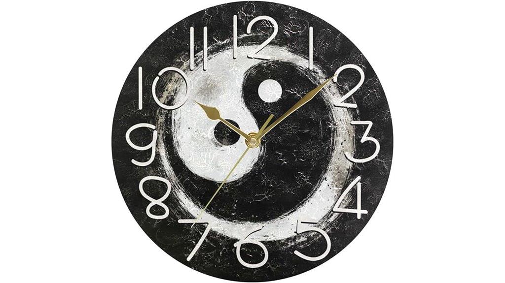 yin yang silent clock