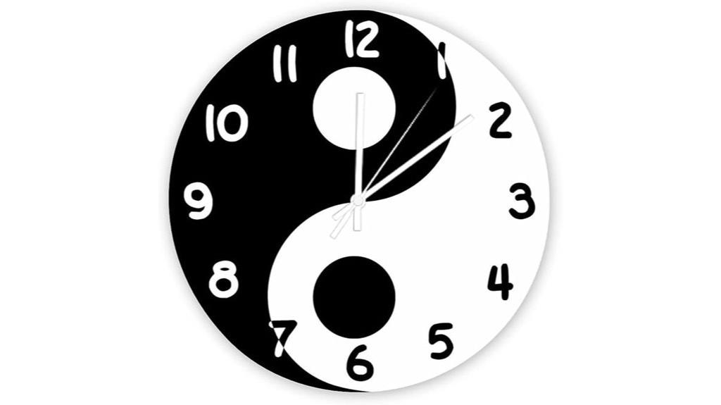 yin yang wall clock