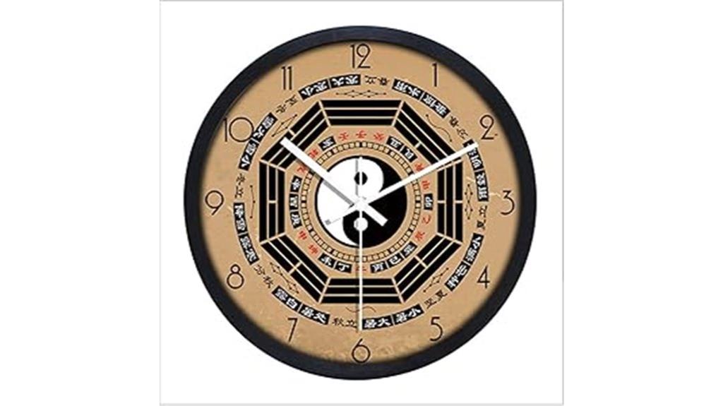 zen feng shui wall clock
