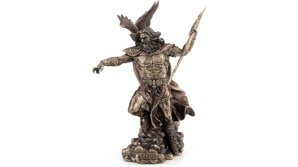 zeus statue with thunderbolt