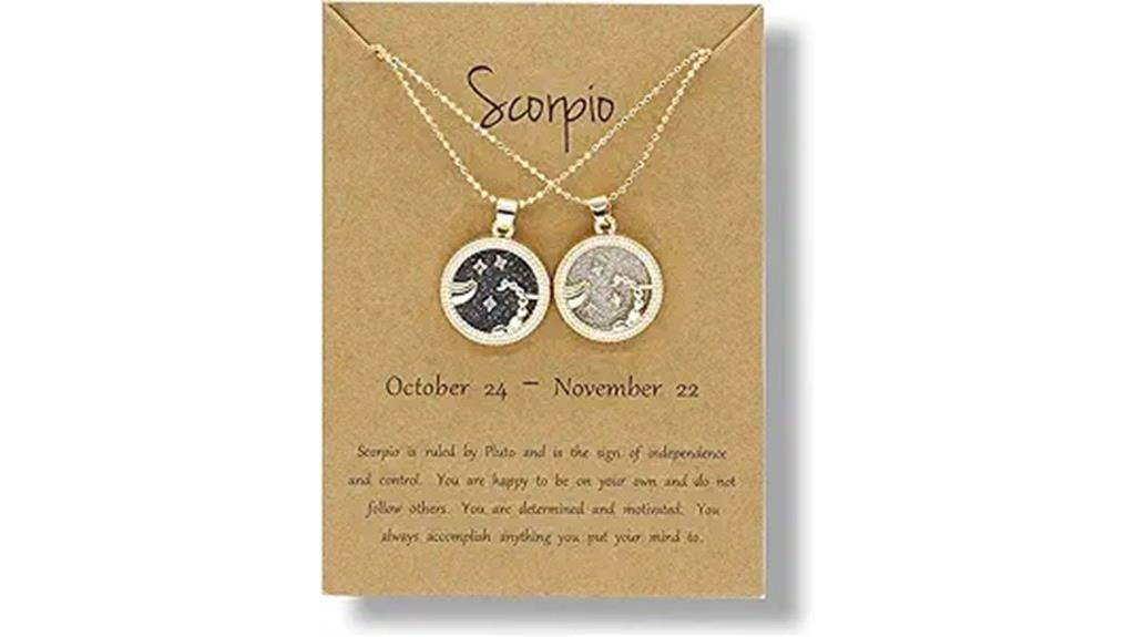 zodiac constellation coin necklace