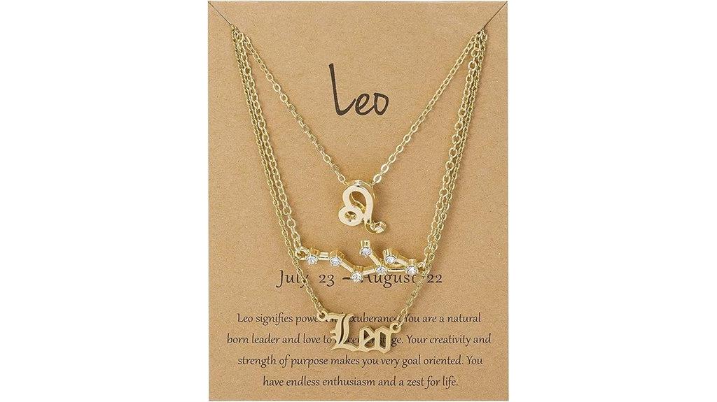 zodiac constellation necklace set