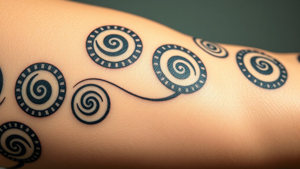 ancient spiral tattoo art