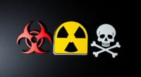 hazard symbols bio radio toxic