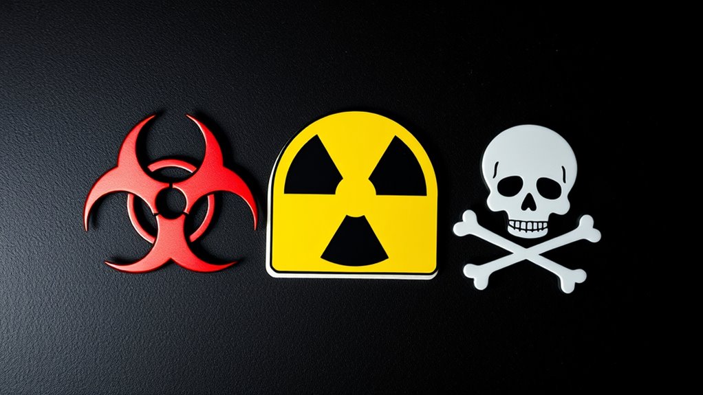 hazard symbols bio radio toxic