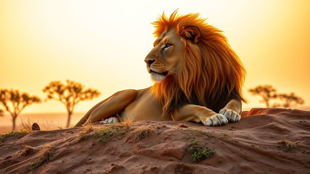 lion represents bravery and nobility