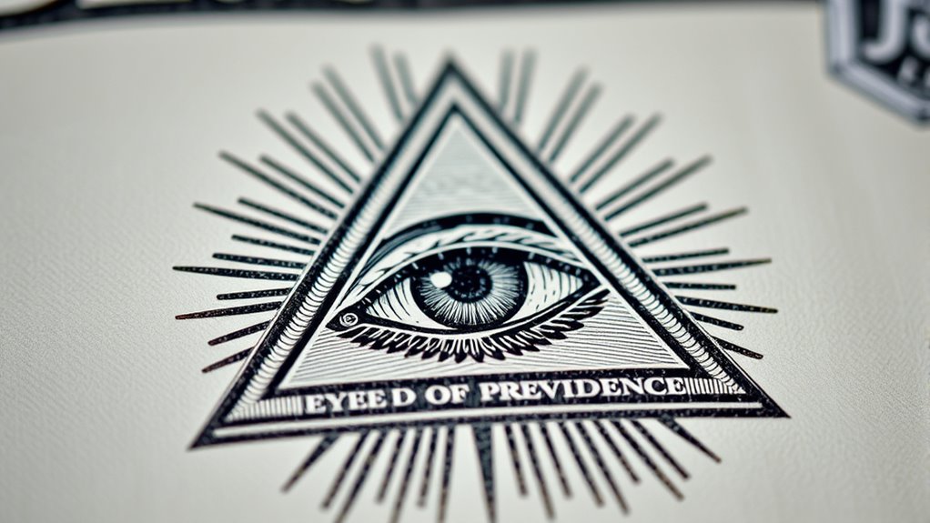 symbolic eye on currency