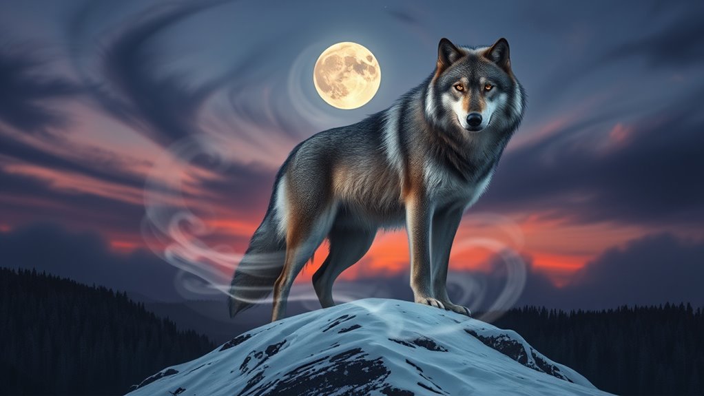 wolf symbolizes independence and community