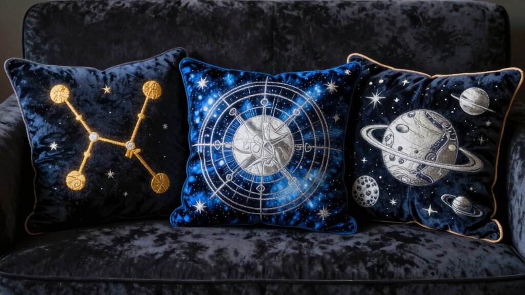 astrological themed decorative cushions