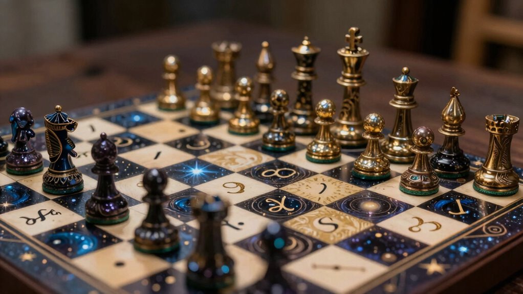 celestial zodiac chess sets