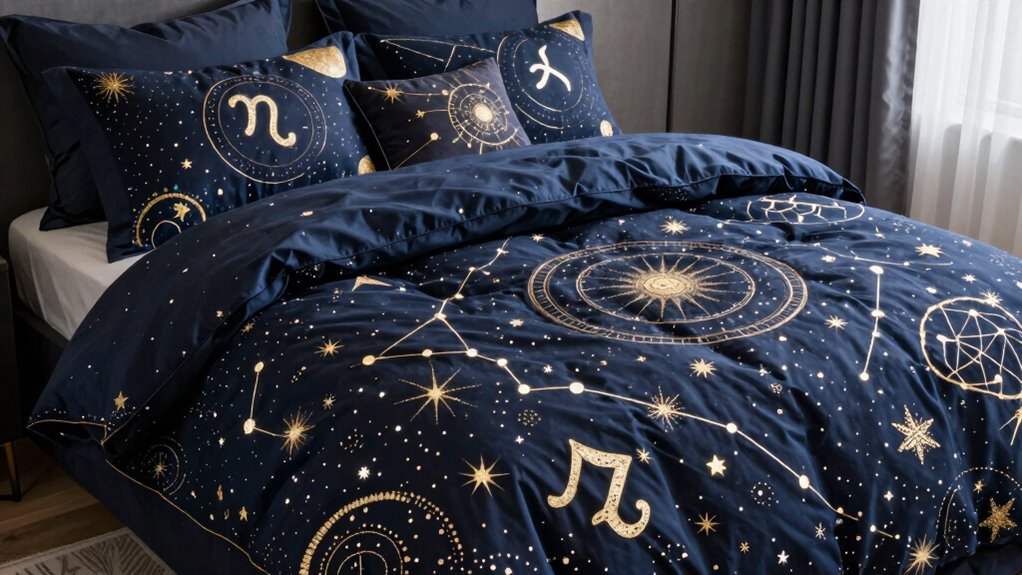 celestial zodiac themed bedding decor