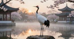 crane symbolizes longevity and wisdom