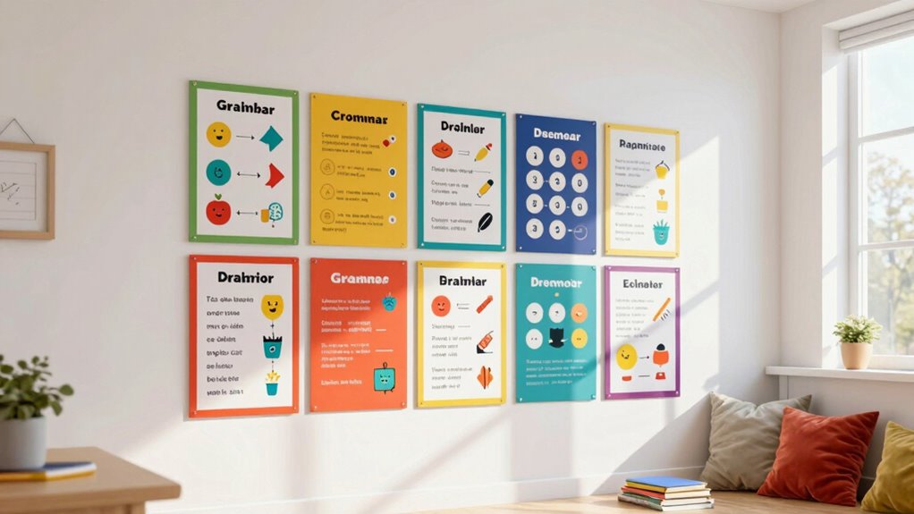 educational grammar wall art