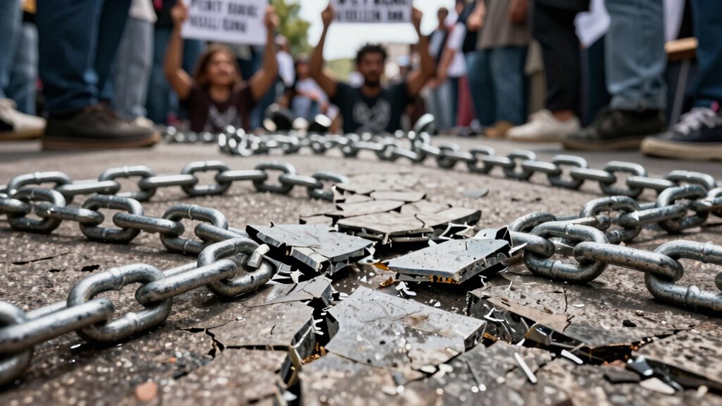 freedom through broken chains
