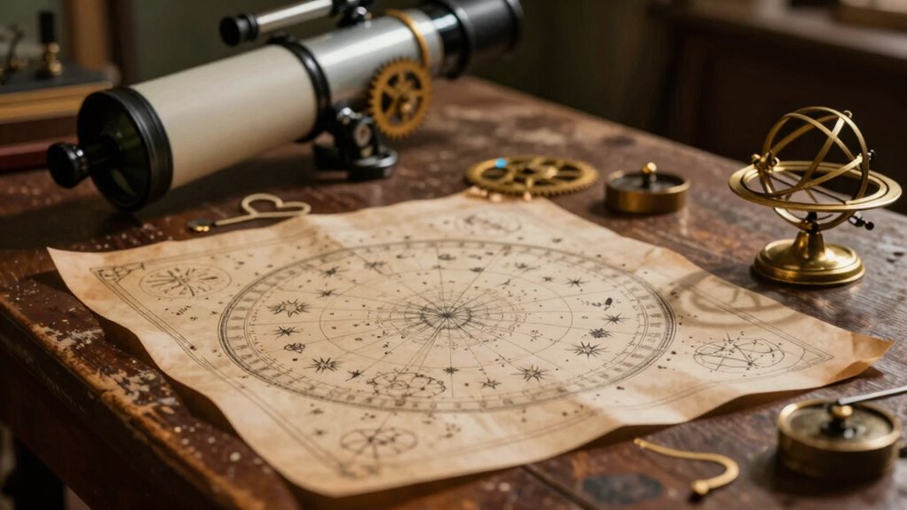 historical telescope designs and symbols