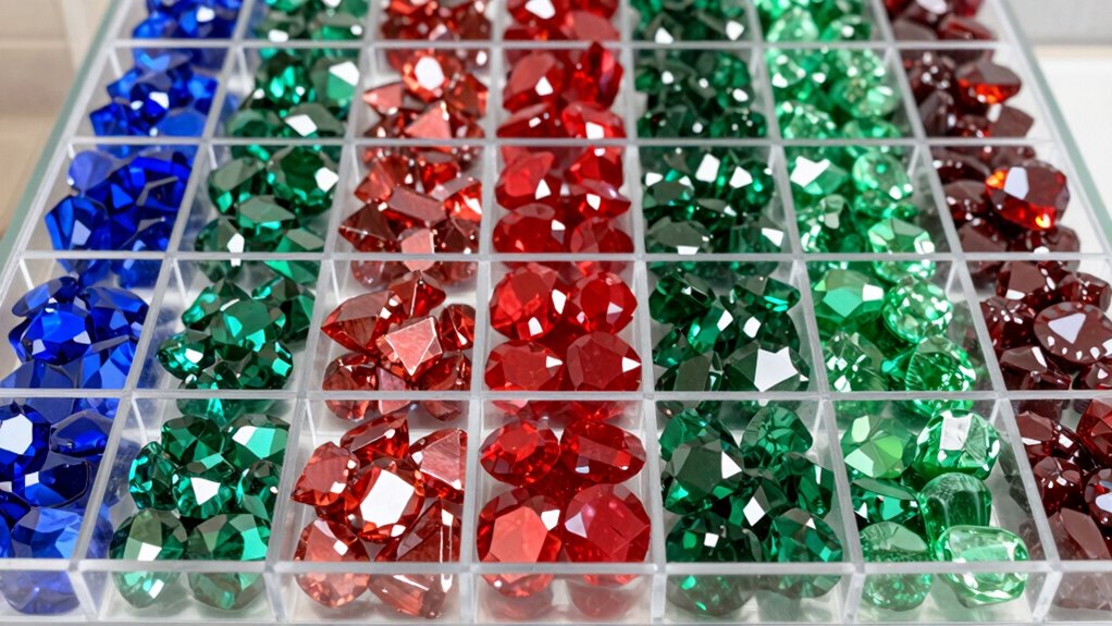 intentional gemstone display organization