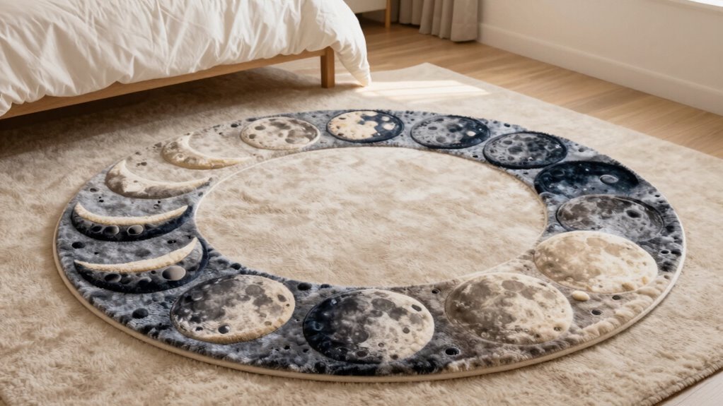 lunar inspired bedroom rugs