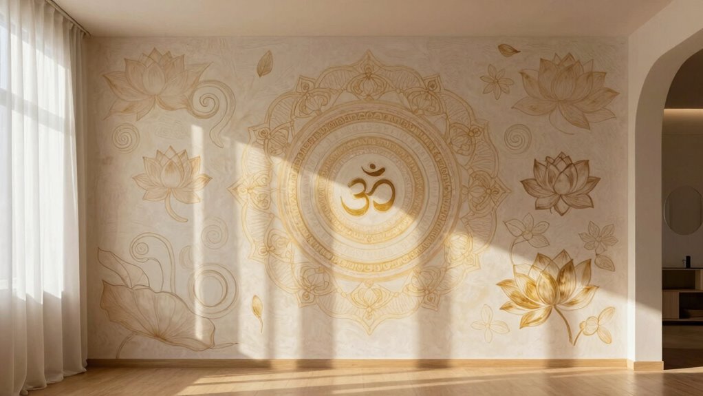 meaningful yoga wall symbols