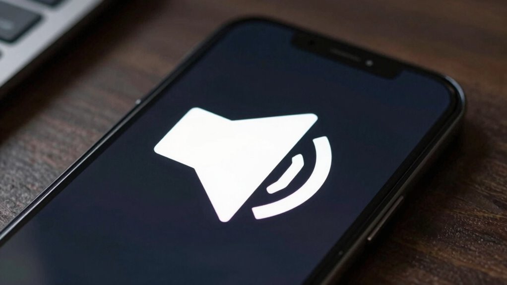 mute icon provides visual feedback