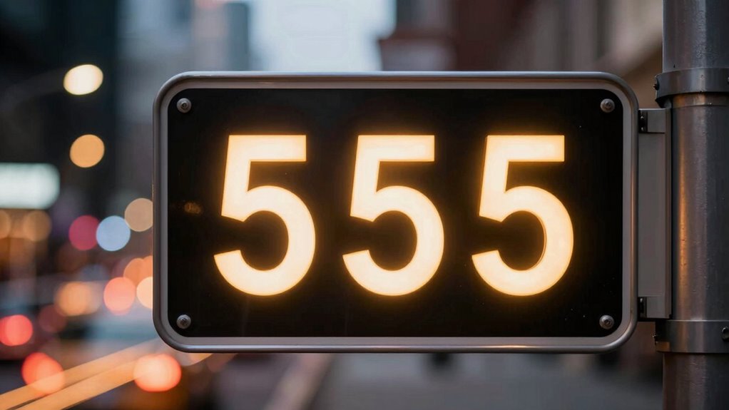 number 555 signals change