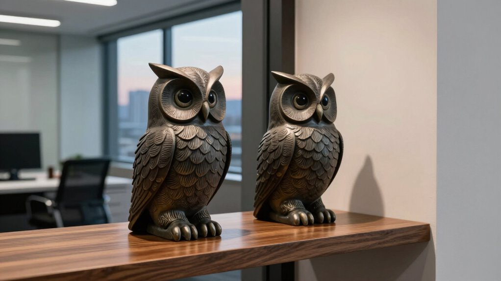 owl statues symbolize wisdom