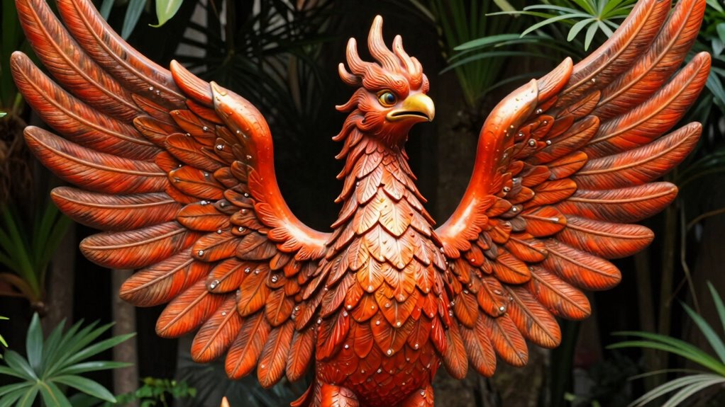 phoenix statues symbolize rebirth