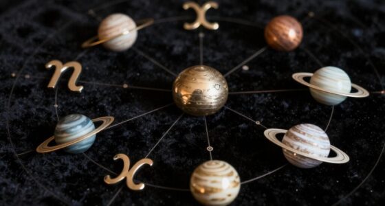 planet symbols represent celestial influences