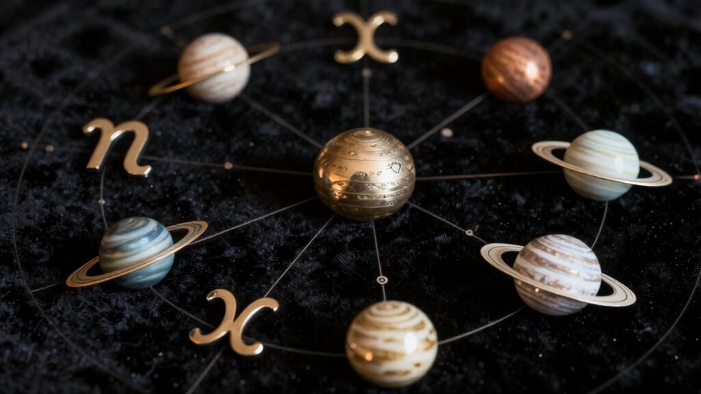 planet symbols represent celestial influences