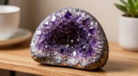 purple amethyst geode decor
