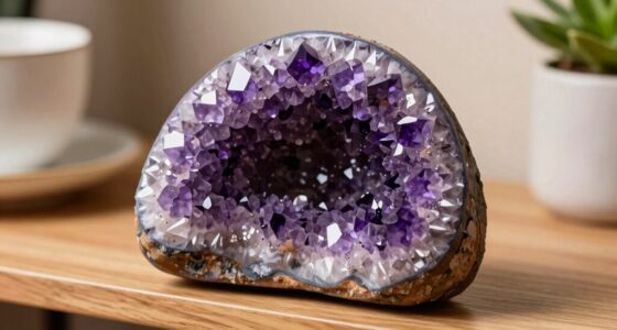 purple amethyst geode decor