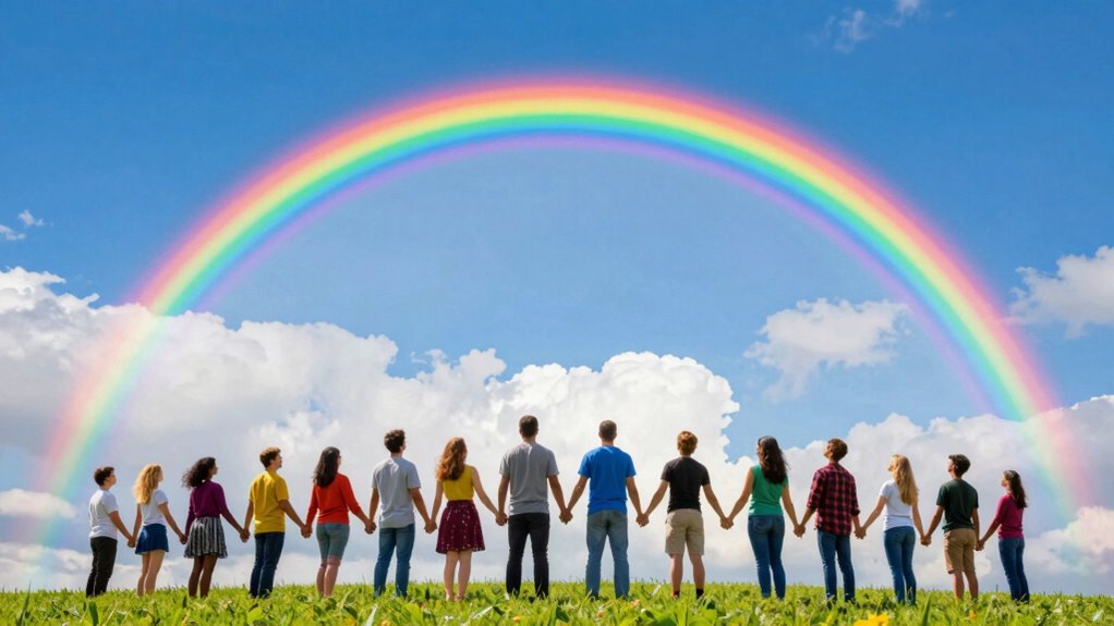 rainbows symbolize hope and unity