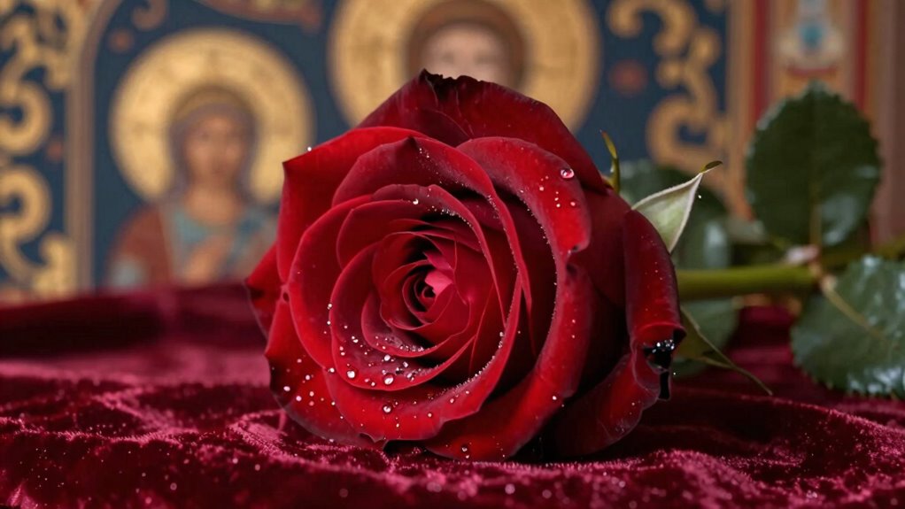 rose symbolizing love secrecy