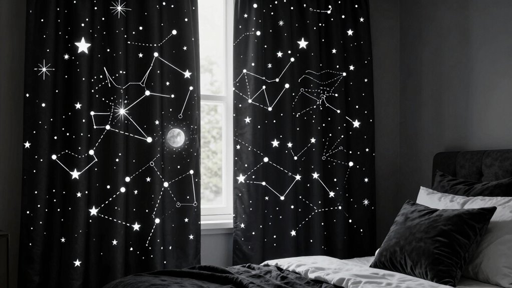 star map blackout curtains