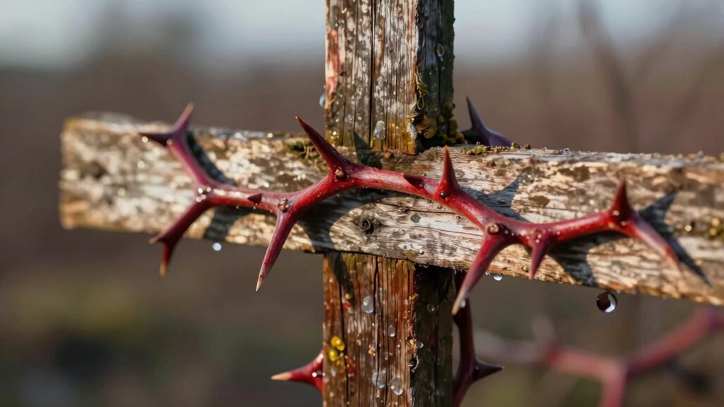 thorns symbolize suffering and resilience