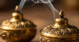 traditional brass incense holders
