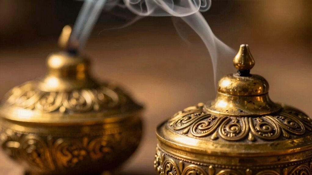 traditional brass incense holders
