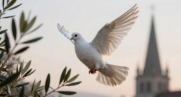 white dove symbolizes peace