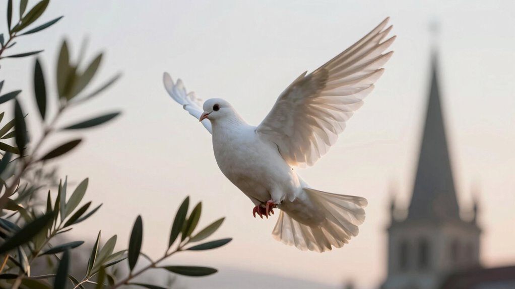 white dove symbolizes peace
