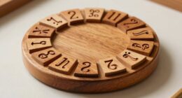 wooden zodiac desk calendars