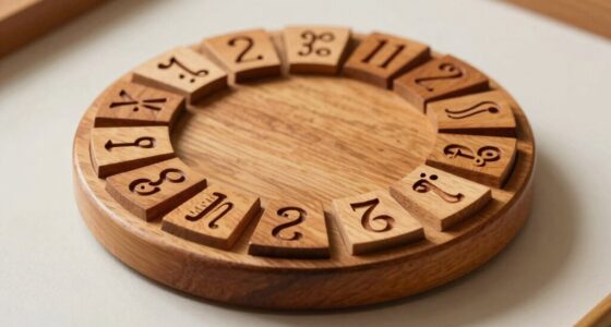 wooden zodiac desk calendars