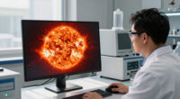 Sun Releases Strong Flare