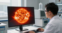 Sun Releases Strong Flare
